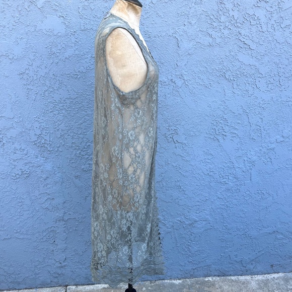 Silver Lace Duster in Medium y2k fairycore sheer layering - Picture 4 of 7